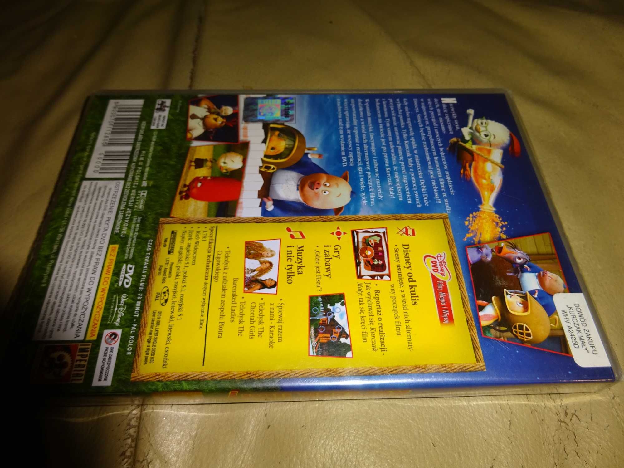 5xDVD filmy bajki dla dzieci Smerfy BFG Alvin3 Kurczak mały