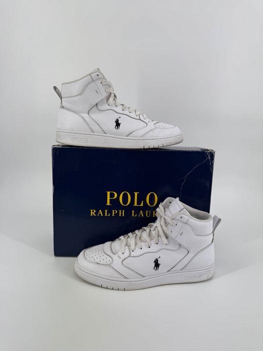 Polo Ralph Lauren sneakersy za kostkę białe męskie buty sportowe 45