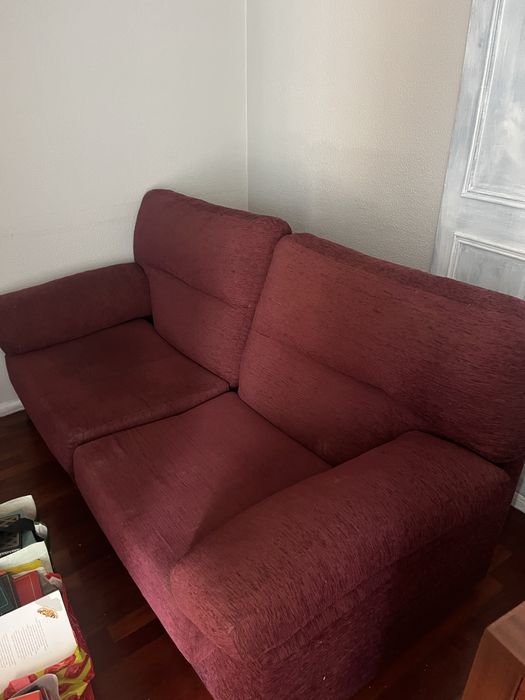 Sofa 3 lugares bordeaux