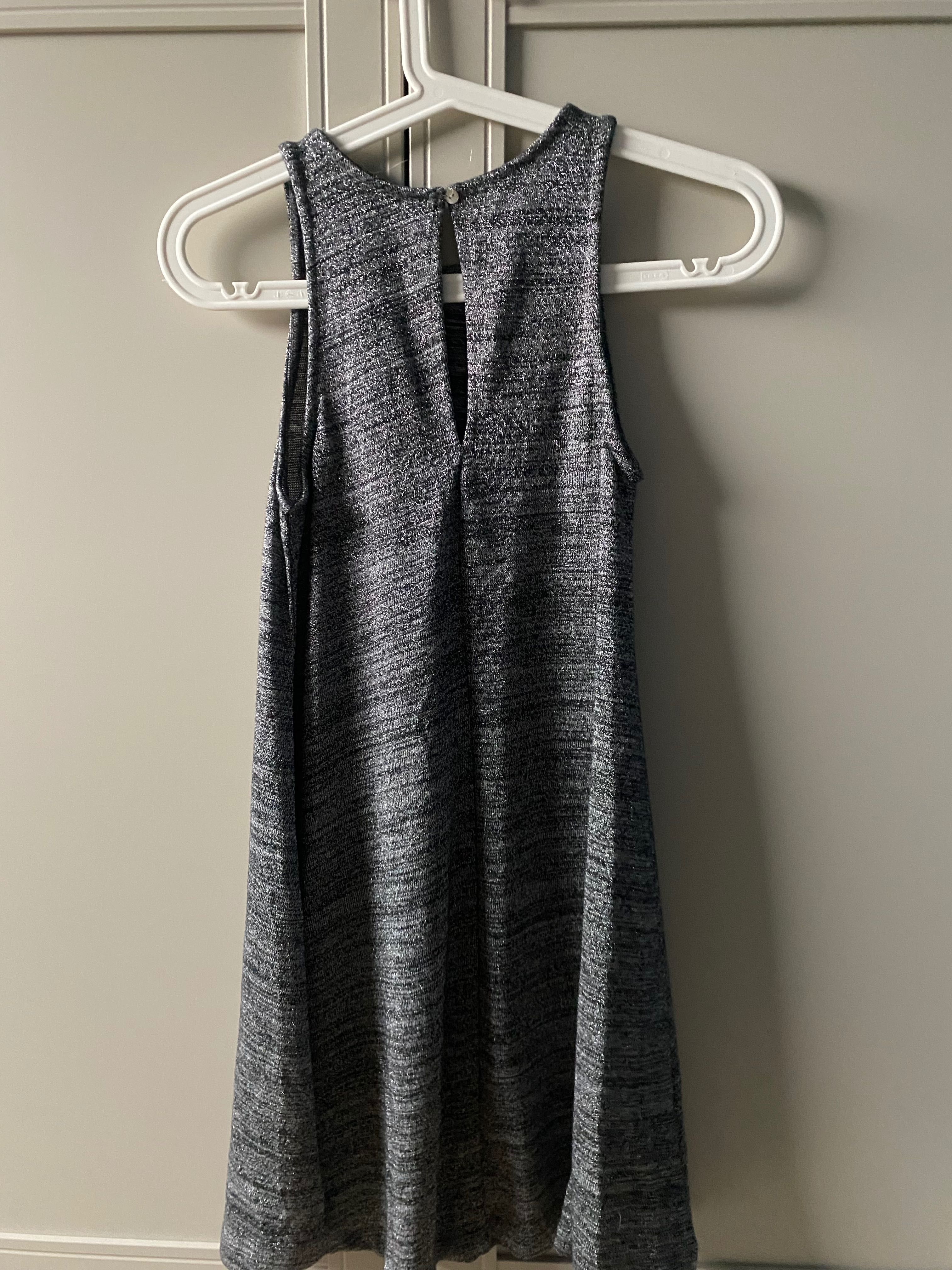 Srebrna krótka sukienka H&M