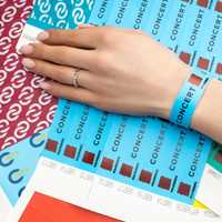 Одноразовые контрольные бумажные браслеты из материала Тайвек/Синта