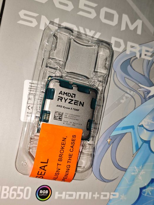 AM5 B650M Snow Dream| AMD Ryzen 5 7500f|DDR5 32gb(2x16)|кулер комплект