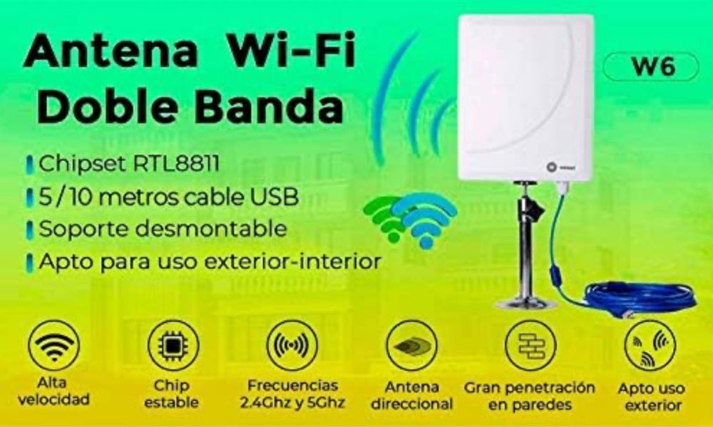 Antena WiFi 36 dBi zasięg 10 metrów