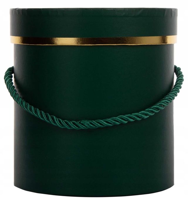 Flower box pudełko na kwiaty prezent zielone