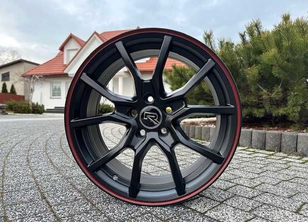 Felgi 5253 MBR FELGI 16 5x100 VW POLO BORA GOLF IV SKODA Czerwony Rant