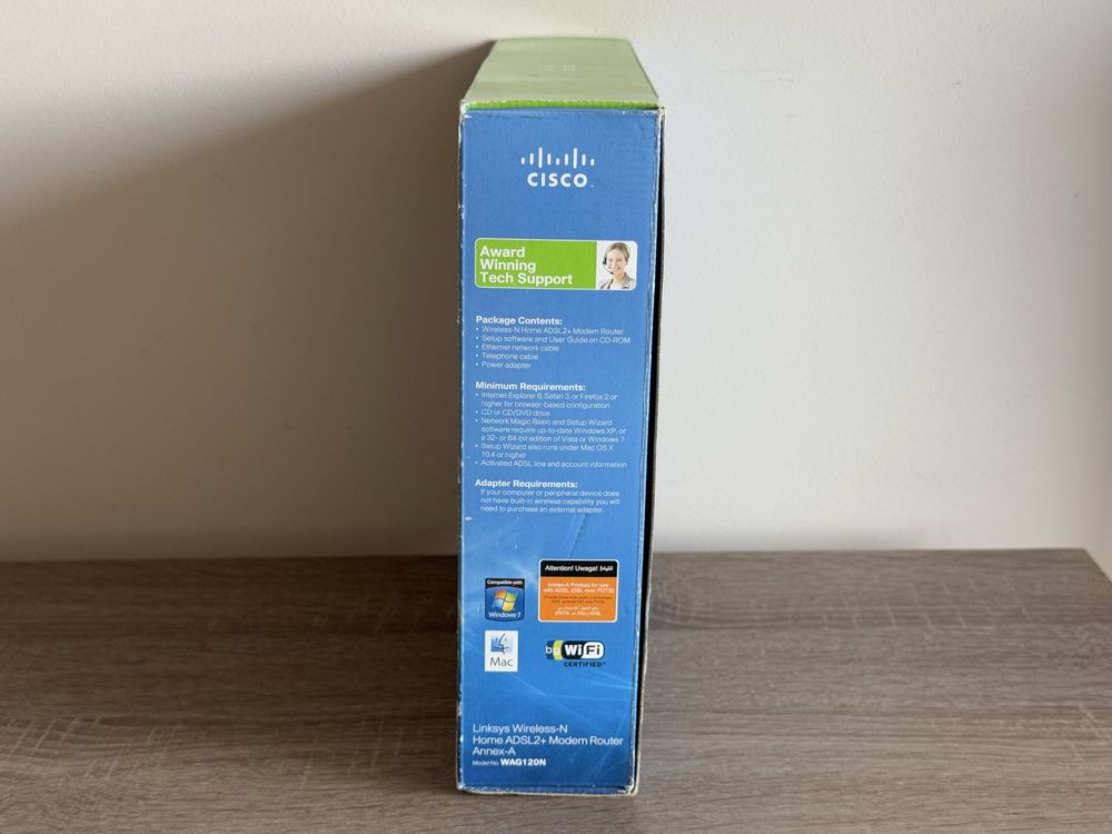 Cisco Linksys WAG120N router bezprzewodowy WiFi komplet