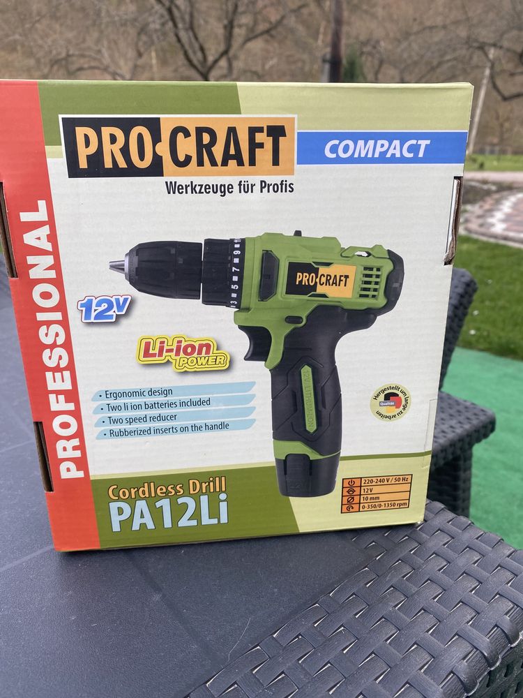 Шуруповерт Procraft PA12Li COMPACT