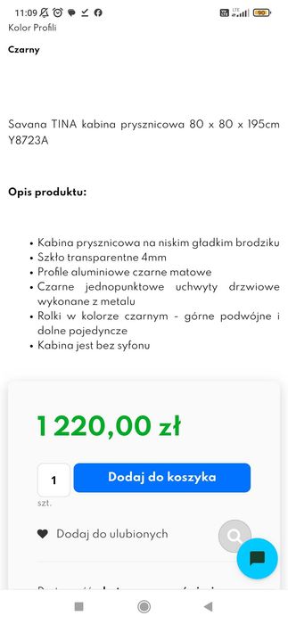 Kabina Prysznicowa. Nowa