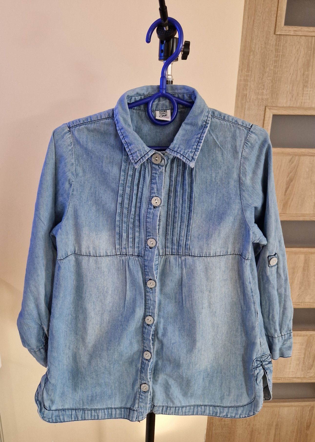 Koszula tunika jeansowa zapinana miękka Store Twenty One roz. 122