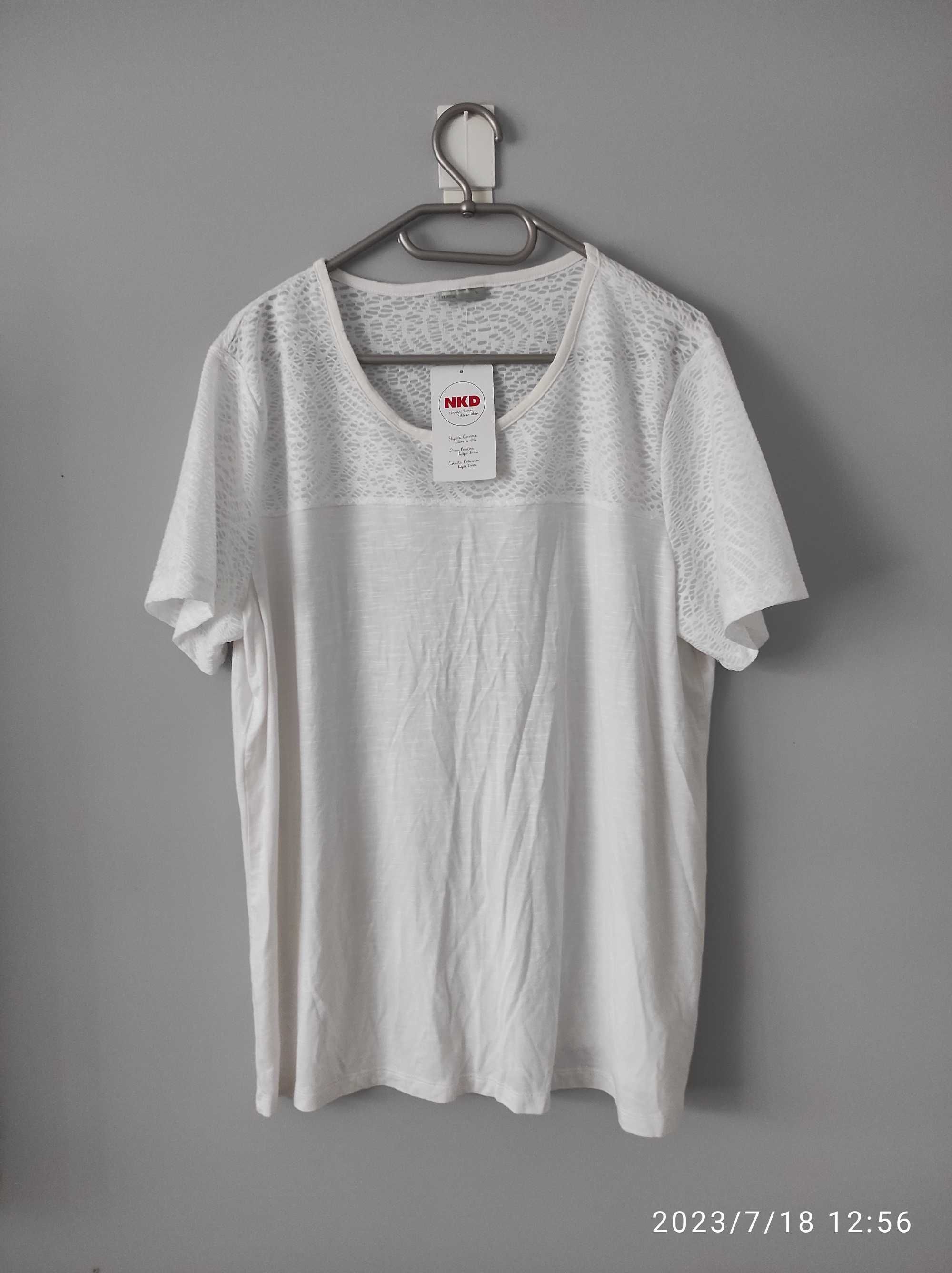 Nowa Biała koszulka L XL XXL