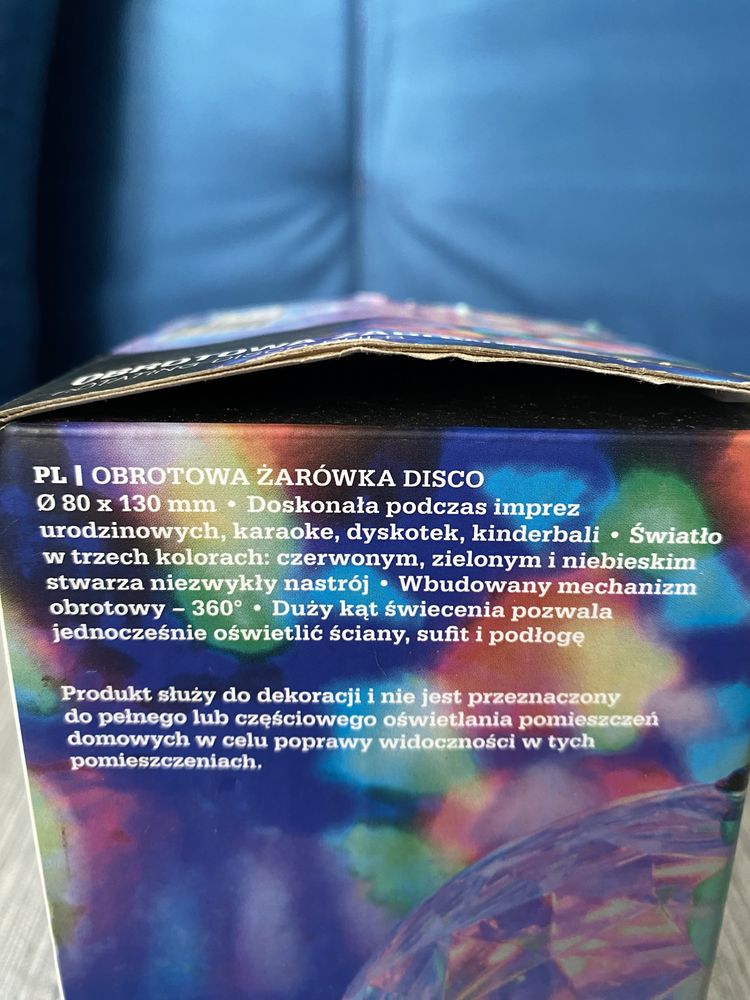 obrotowa żarowka/kula disco