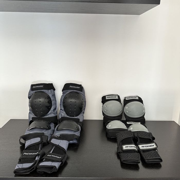 Protetor de pulsos, cotoveleiras e joelheiras