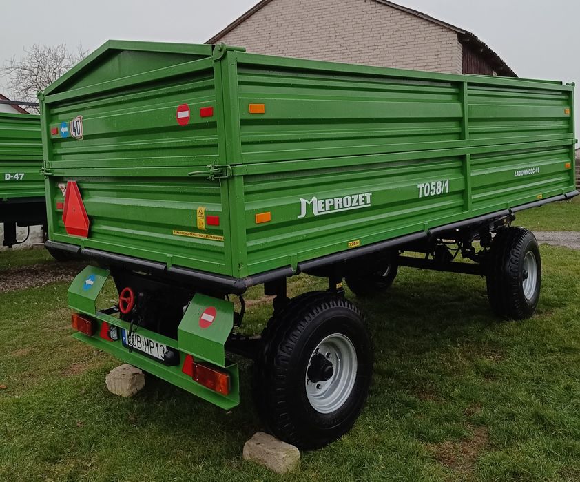 Przyczepa rolnicza Meprozet T058/1 wywrotka 4t * nowa zabudowa