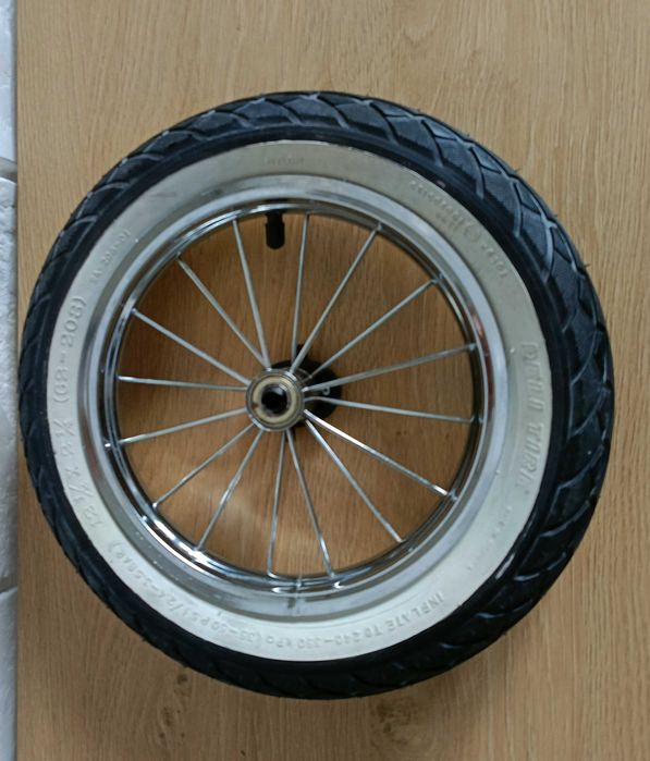Koło do wózka dziecięcego 12 cali felga metalowa 2sztuki