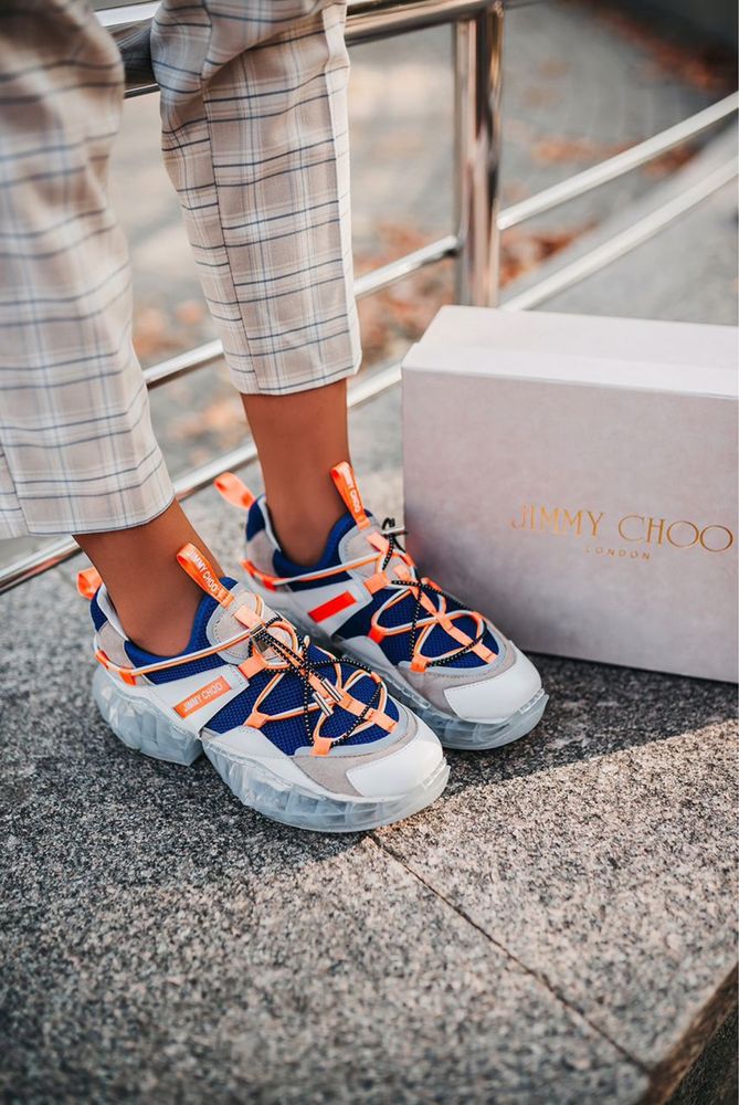 Buty sneakersy Jimmy Choo blue orange
