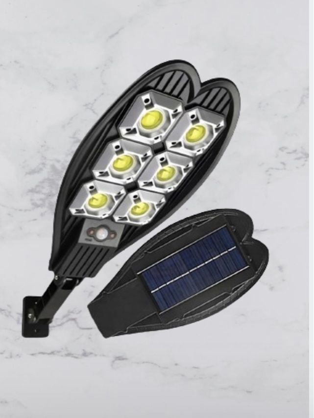 Lampa ogrodowa uliczna zasilanie solarne 450 W pilot czujnik ruchu