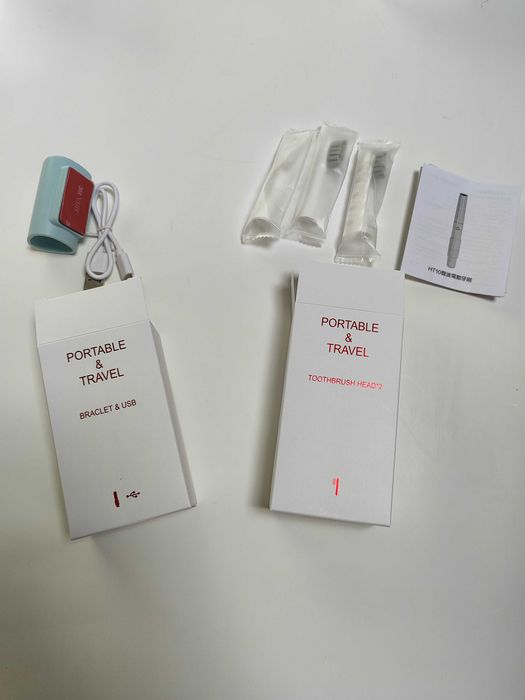 Szczoteczka Soniczna Do Zębów Oczyszczanie UV Podróżna Niebieska