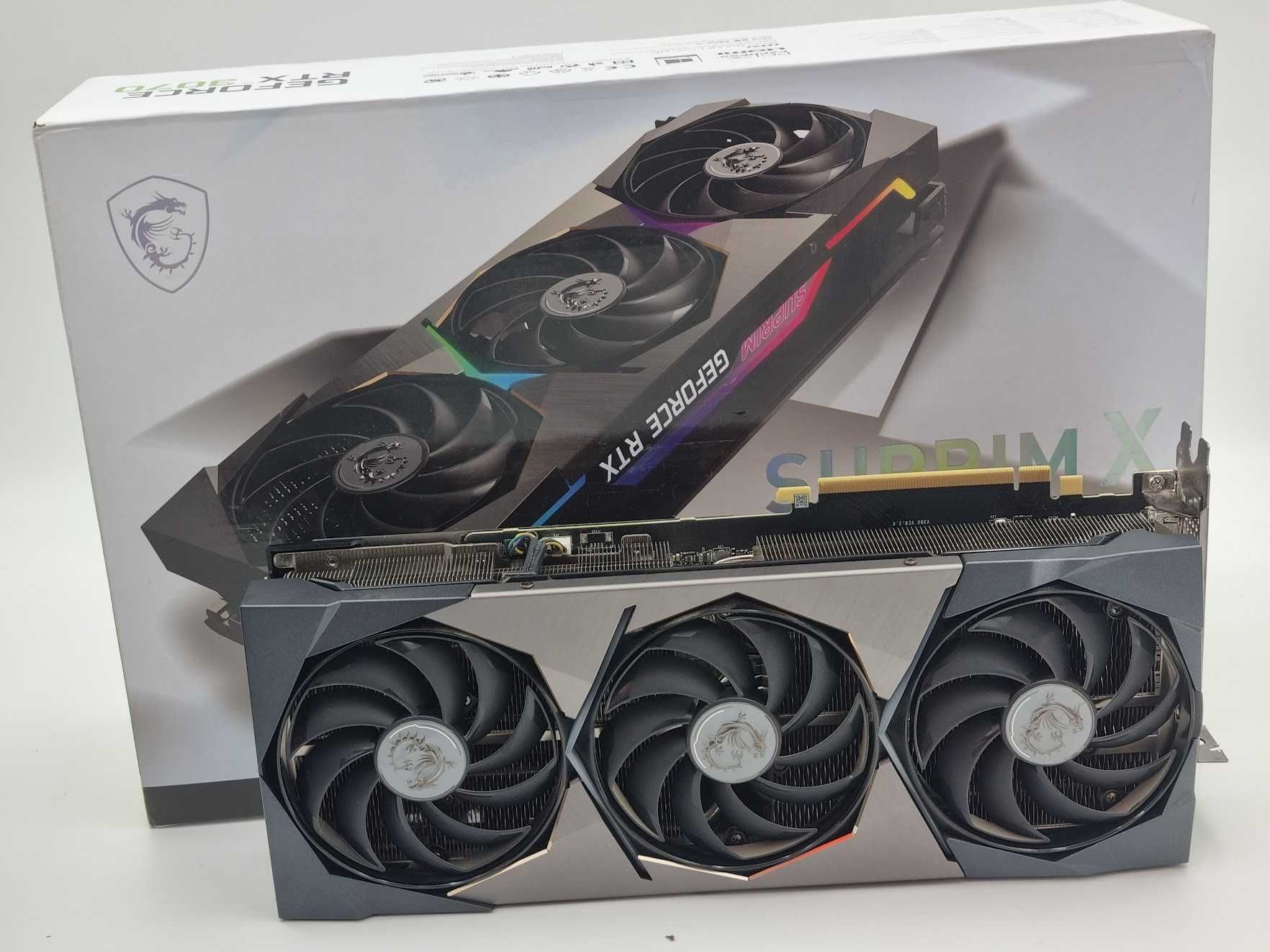 RTX 3070 MSI SUPRIM - jak nowa, akcesoria, pudełko, benchmark, unikat