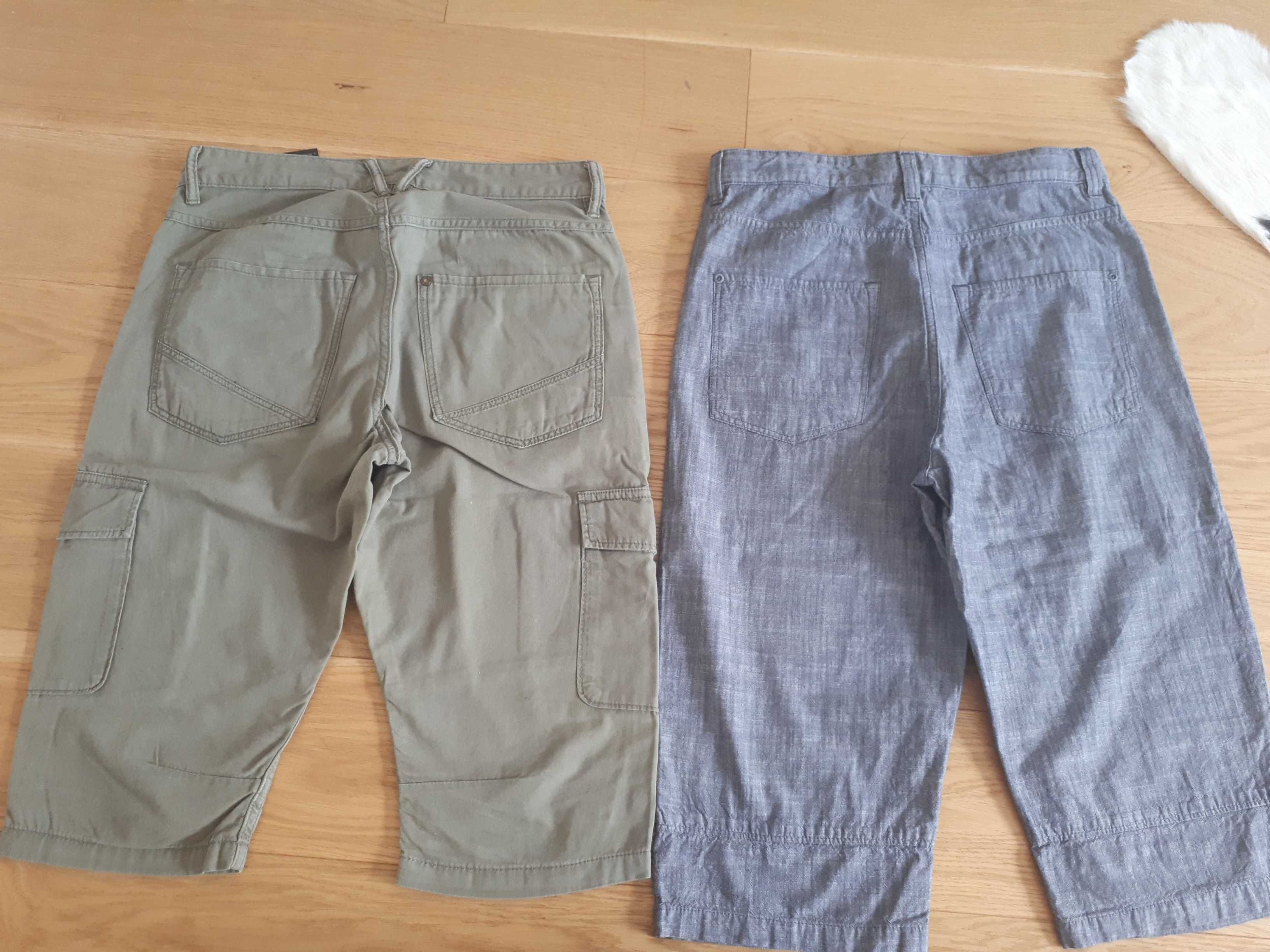 BDB krótkie spodenki szorty rybaczki bermudy H&M 164 za kolano