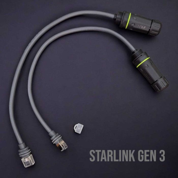 Комплект перехідників IP68 Starlink GEN3 V3 до LAN-кабелю RJ45 Gigabit