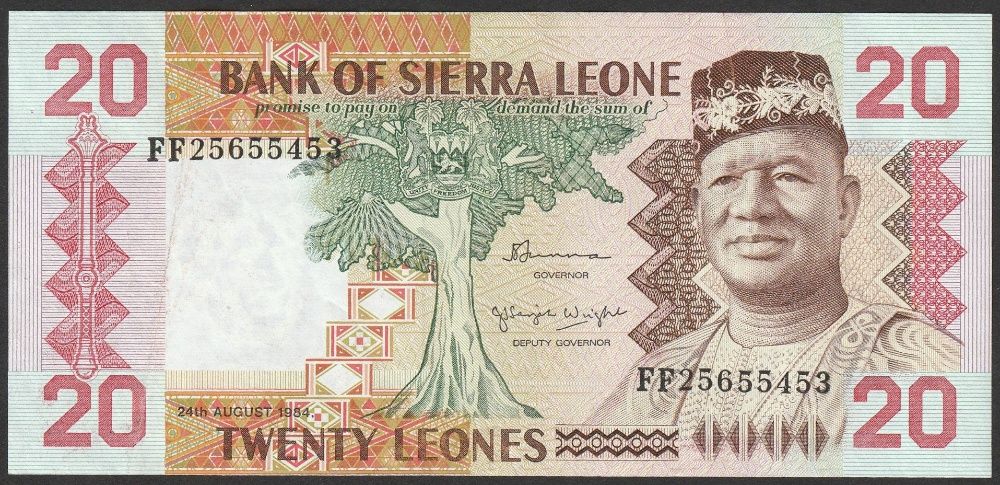 Sierra Leone 20 leone 1984 - stan 2