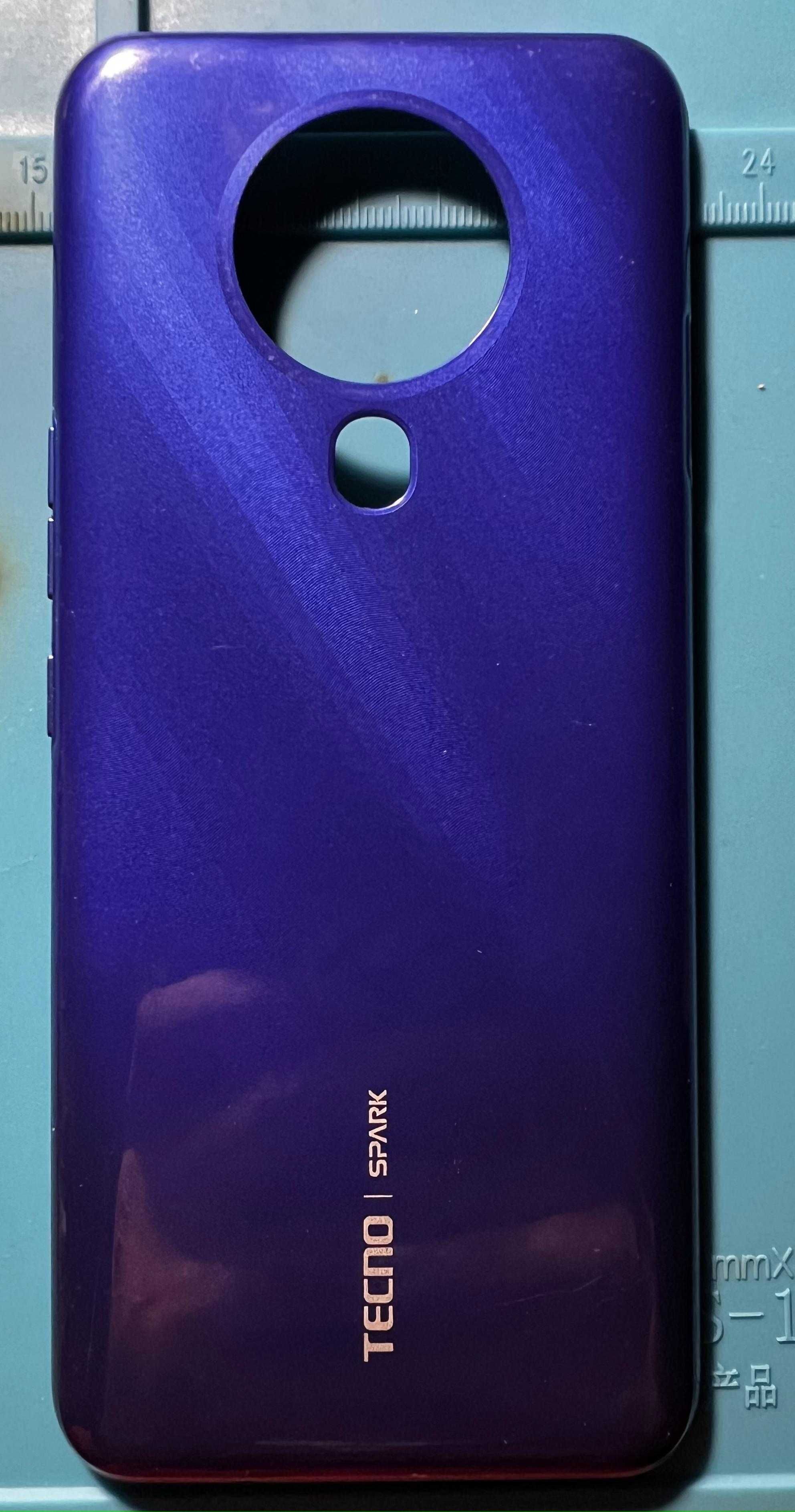 Оригинал крышка синяя Tecno Spark 6 KE7