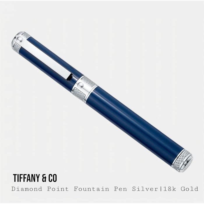 Срібна Ручка Tiffany & Co. Diamond Point • Silver|18K Gold • RP €1800