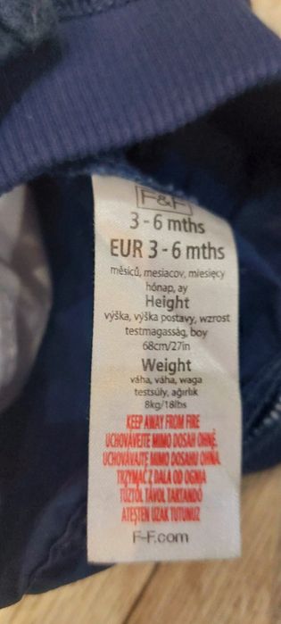 Spodnie dziecięce chłopięce bojówki F&F 68