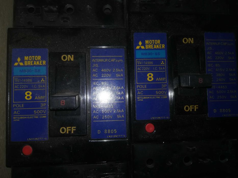 Автоматические выключатели Matsushita, Mitsubishi (Япония)