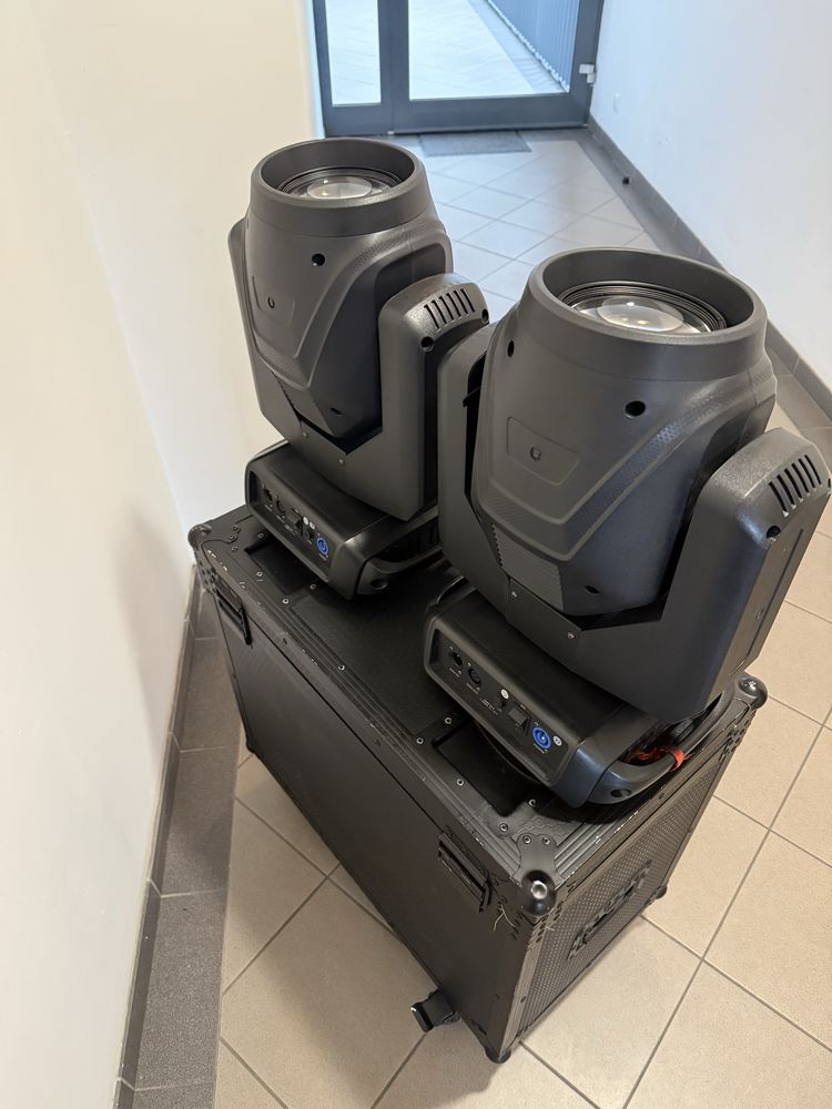 2 szt - LIGHT4ME FIREFLY 230B GŁOWICA RUCHOMA BEAM 7R w case czarnym