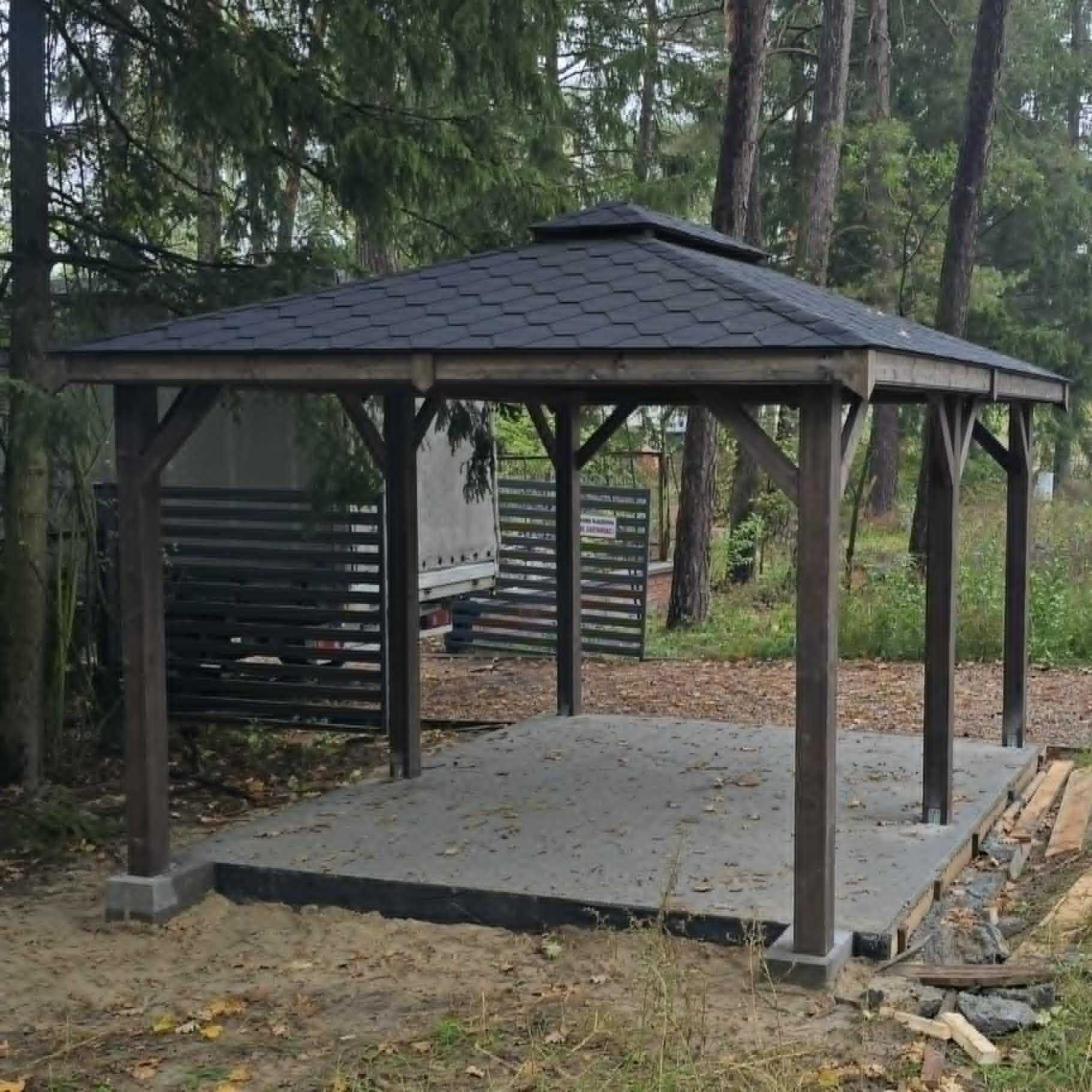 Altana ogrodowa MALTA 3x4 altanka wiata pergola zadaszenie słupy 12x12