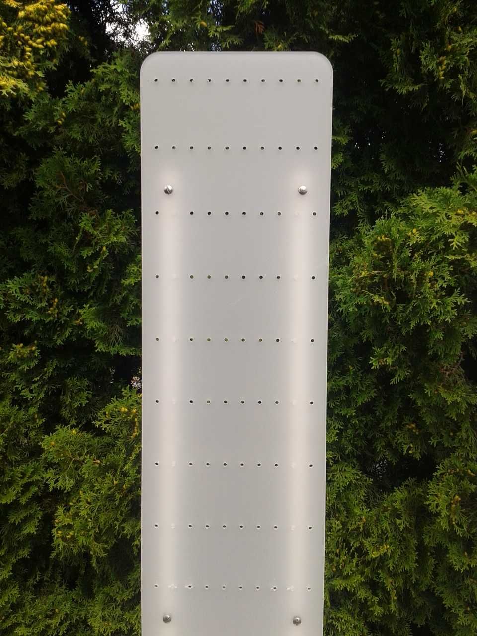 STOJAK gondola regał sklepowy metalowy solidny z panelem plexi 167 cm
