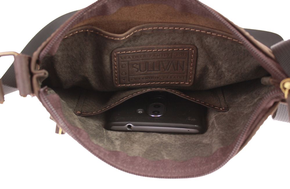 Сумка чоловіча шкіряна планшетка SULLIVAN smvp112-2(20) коричнева