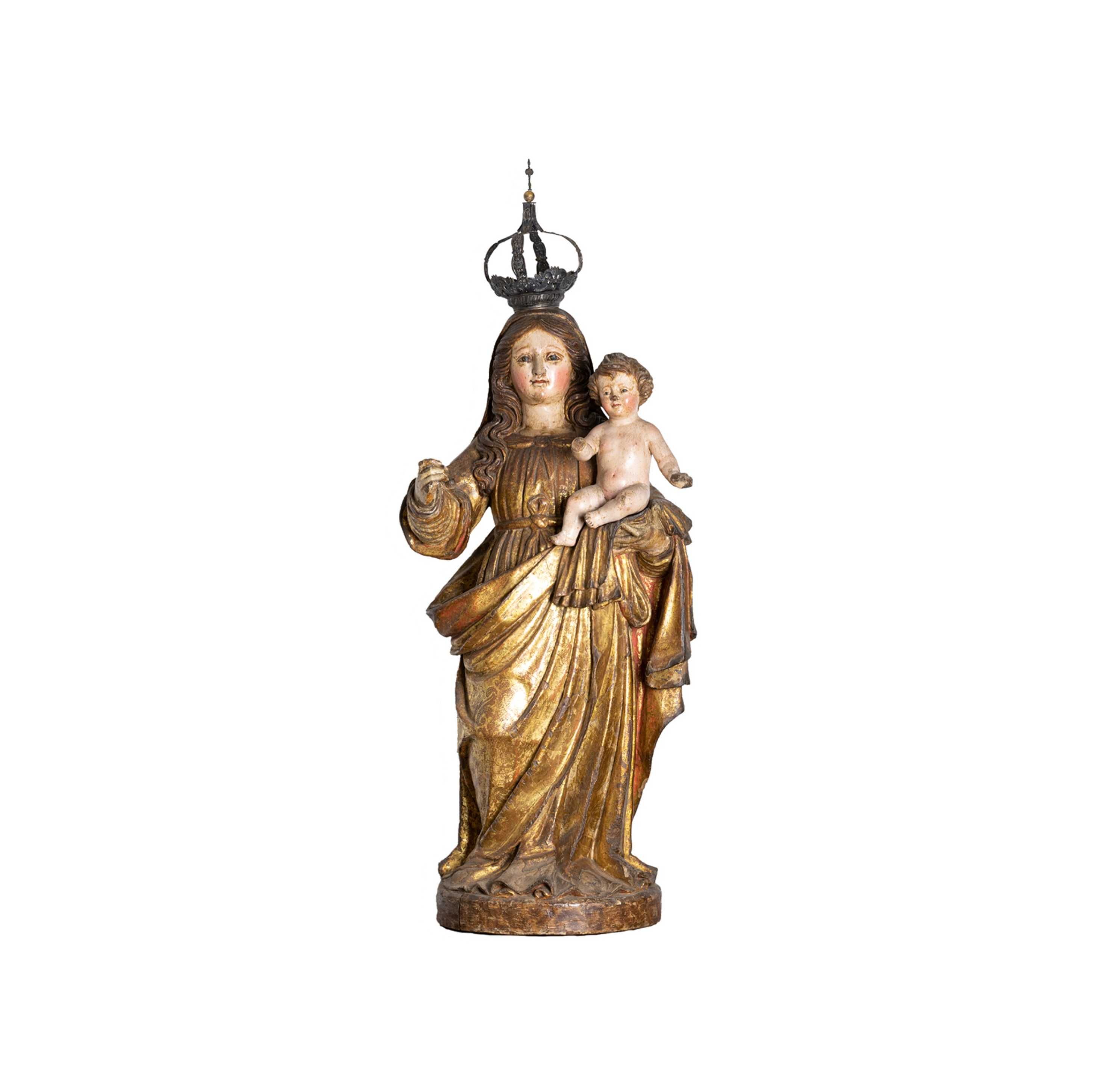 Escultura Nossa Senhora Carmo Jesus Barroco | século XVII