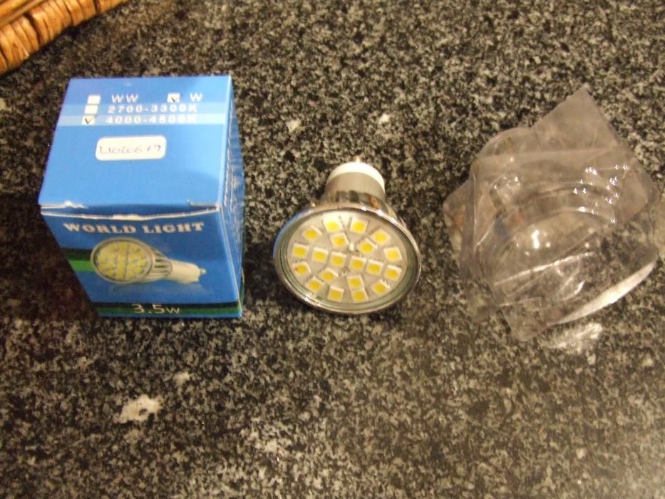 Lampada GU10 Leds smd 3,5w cor 4000 Branco quente