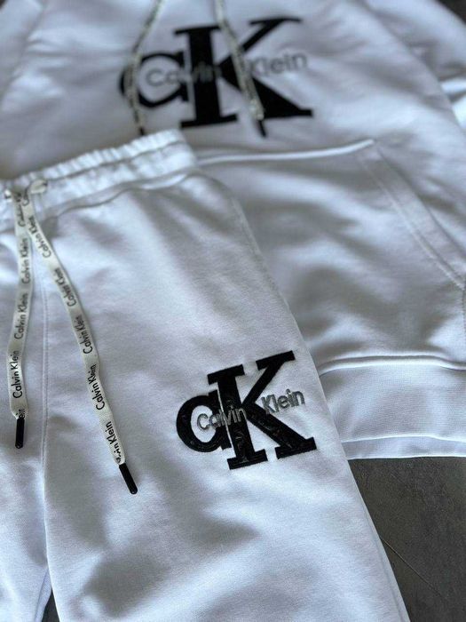 Костюм Calvin Klein Premium White з qr-кодом штани + худі i57/Bs108