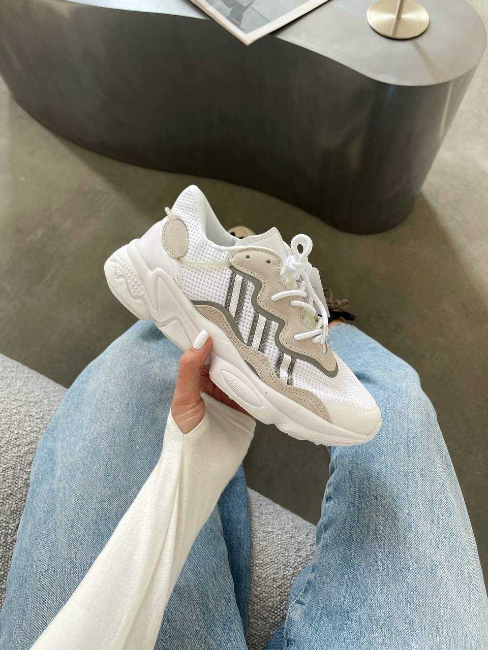 Кросівки Adidas Ozweego White Beige / кроси Адідас Озвего біло-бежеві