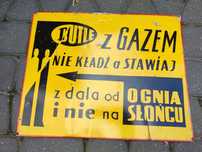 Stary szyld tablica PRL " BUTLE z gazem..