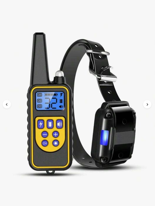 Coleira de treino profissional choque, vibrar à prova de água/bateria