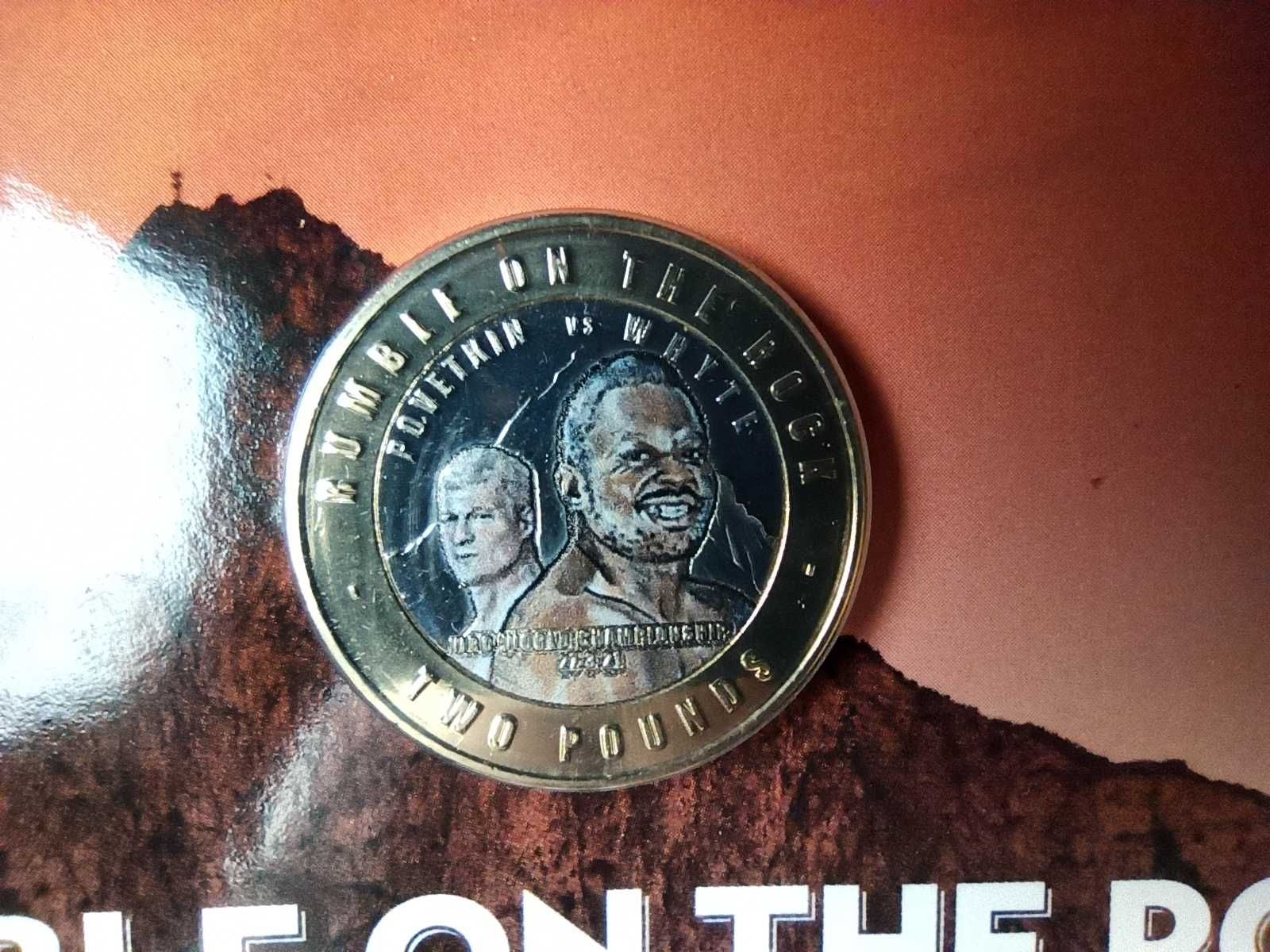 Монета Гибралтара посвящена бою Поветкина и Уайта.