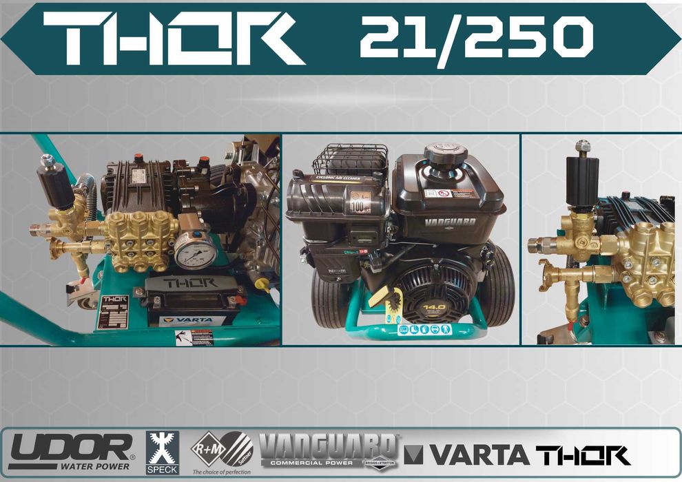 Myjka ciśnieniowa THOR 21/250 – 21L/min 250 bar *Vanguard 14KM*UDOR*