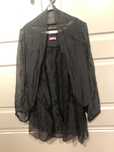 blusa cinza antracite com padrão  marca  ANA VASCONCELOS  M/L