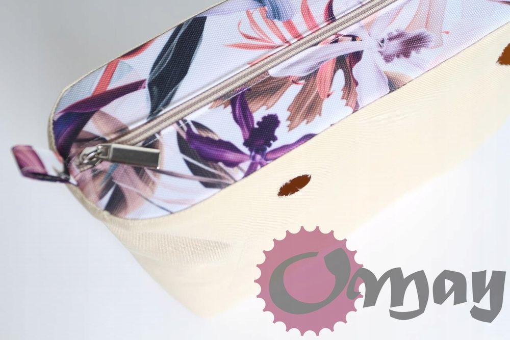 organizer OBAG MINI strelicje różowe zamek beż hummus wkład OMAY