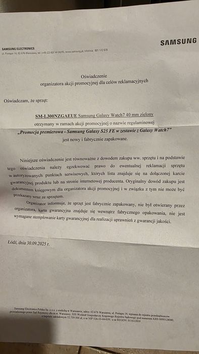 Nowy galaxy watch 7 40mm