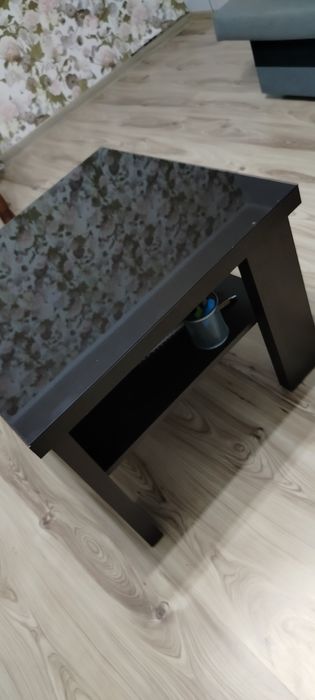 Stolik kawowy wenge z szybą