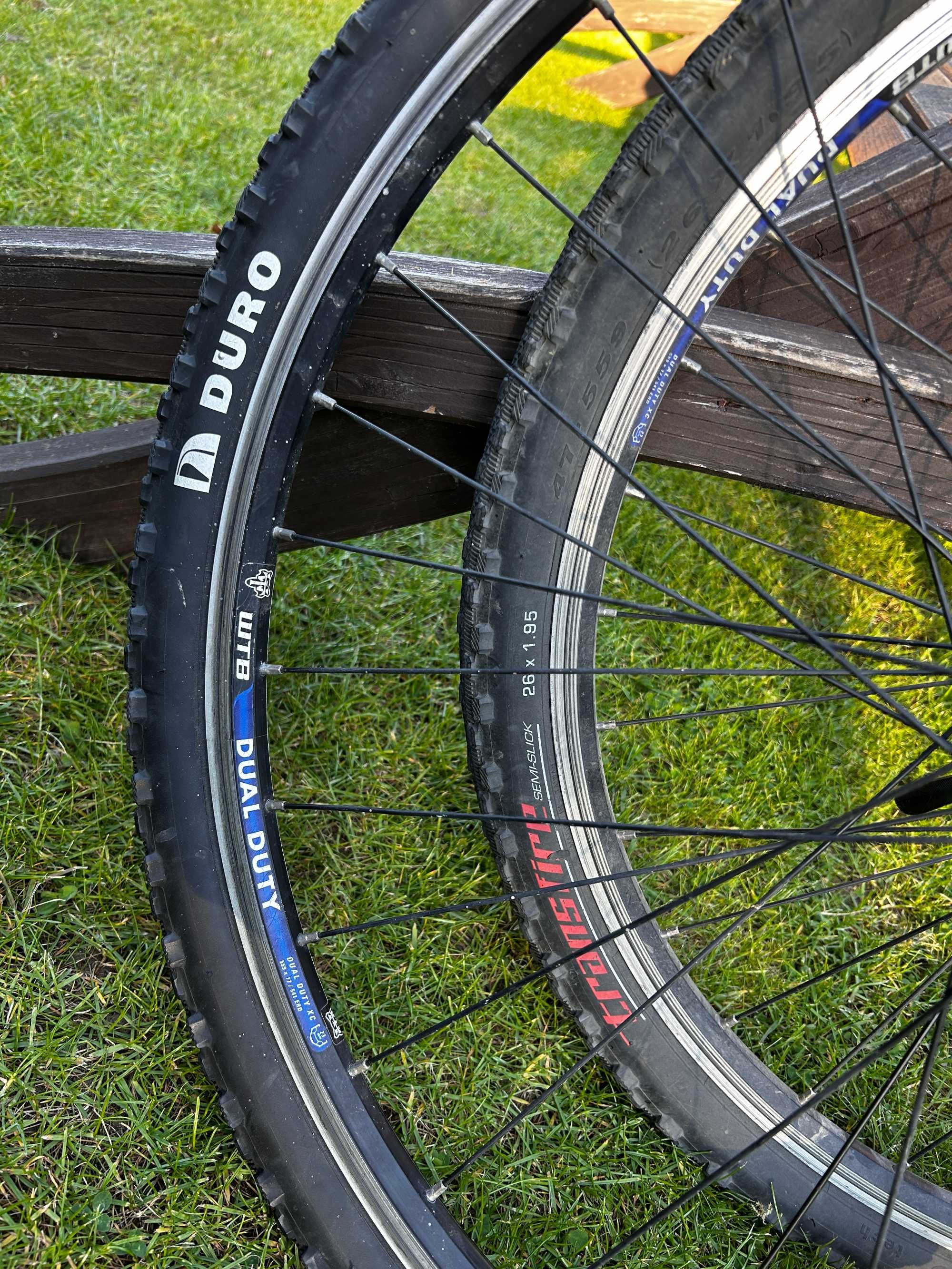 Dwie opony rowerowe 26x1.95 DURO zwijane TRANSFIRE Semi Slick