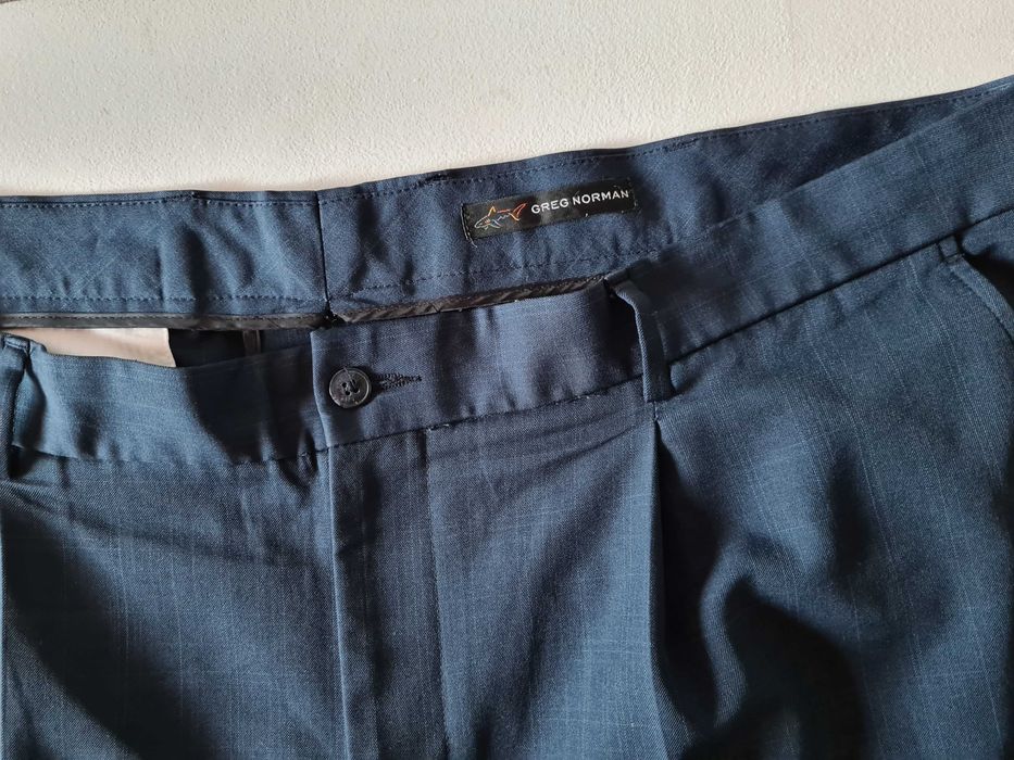 Greg Norman eleganckie krótkie spodenki szorty garniturowe wizytowe