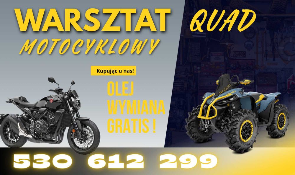 Warsztat motocyklowy, naprawa, serwis can am,cf moto, motocykli quadów