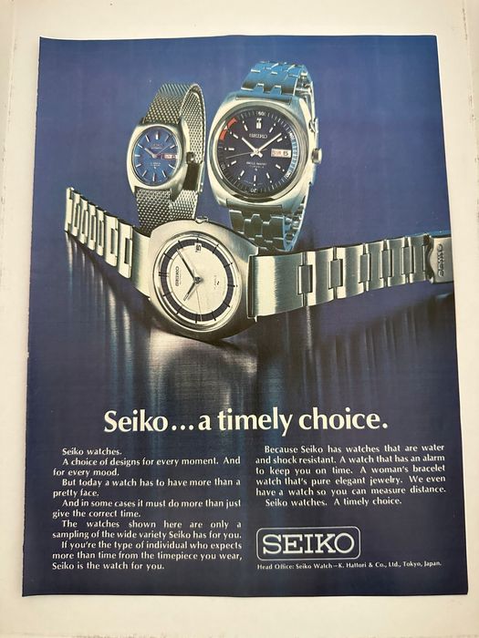 Anúncio Vintage Seiko - 1970s