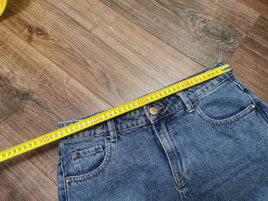 Spódnica dżinsowa spódniczka jeansowa mini trapezowa M 38